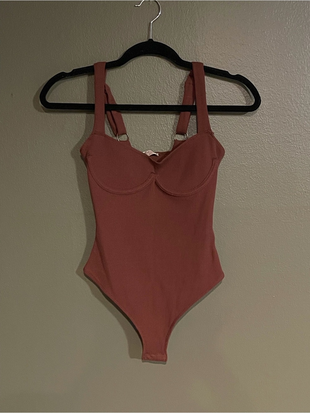 Free People Intimately Bodysuit S Brown In The City Underwire Ribbed Corset Top - Picture 3 of 11